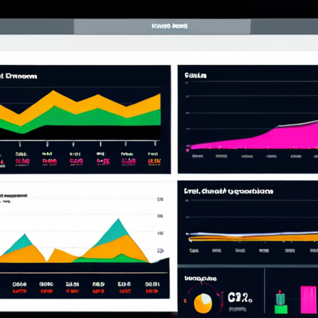 **

A vibrant, dynamic visualization of real-time data streams flowing into marketing dashboards. The dashboard displays metrics like website clicks, social media engagement, and sales figures, instantly updating with each new data point. The scene should evoke a sense of fast-paced decision-making and personalized advertising. Include Dutch webshop elements like "Ideal" payment logos and .nl domain names. The style should be modern and technological, possibly with a neon color scheme.

**