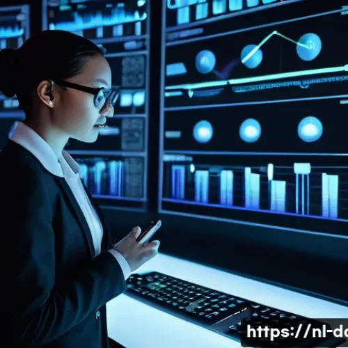 데이터사이언스에서 하이퍼파라미터 튜닝 - **Prompt:** "A gender-neutral data scientist, in a modern, high-tech control room, intently operatin...