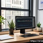 데이터사이언스에서 Matplotlib 활용 - A clean and modern data analyst&rsquo;s workspace featuring a high-resolution computer screen displaying m...