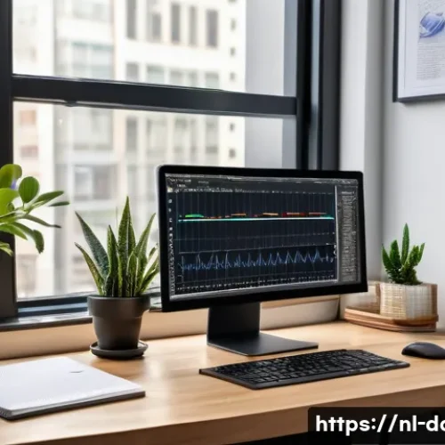 데이터사이언스에서 Matplotlib 활용 - A clean and modern data analyst&rsquo;s workspace featuring a high-resolution computer screen displaying m...